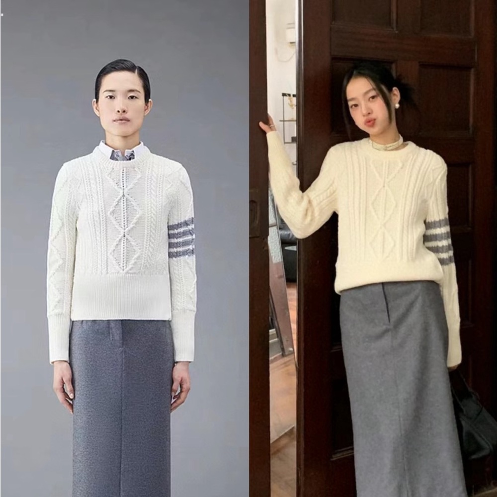 thombrowne 4 bar wool pullover